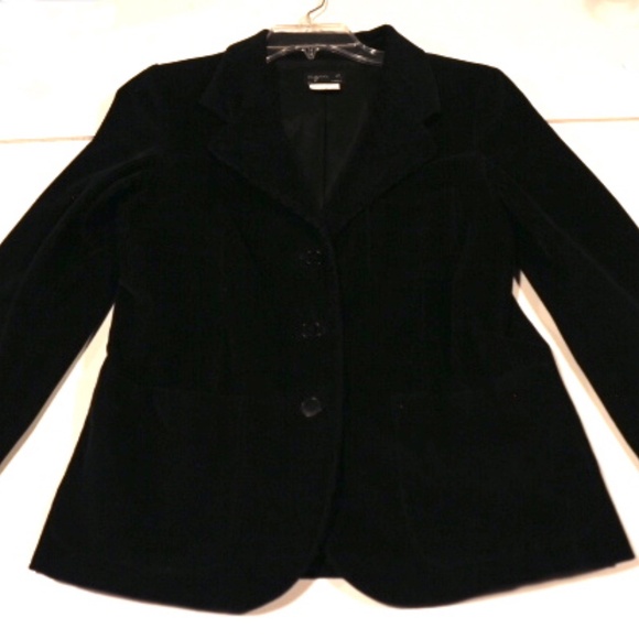 AGNES B BLACK CORDUROY BLAZERWOMENS S
